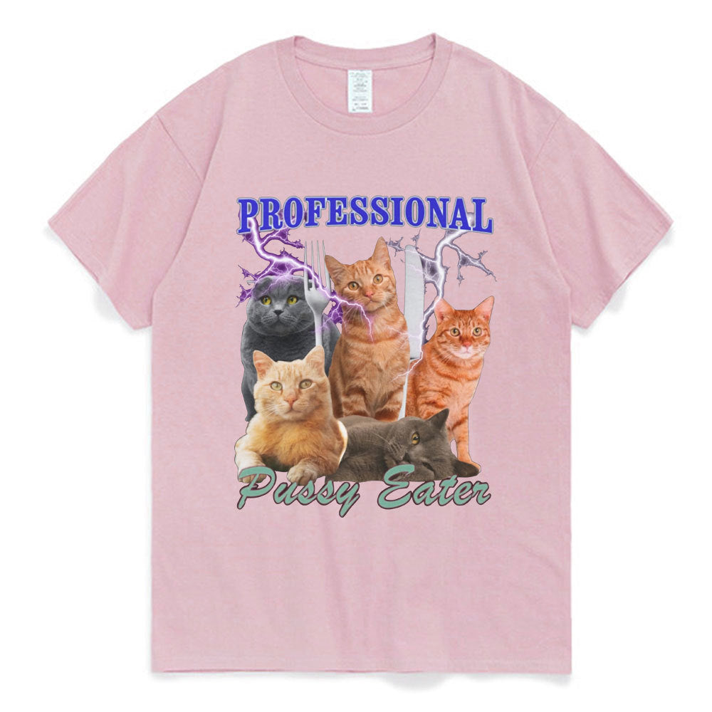 Professional Pussy Eater Funny Cat Lover T Shirt Men's