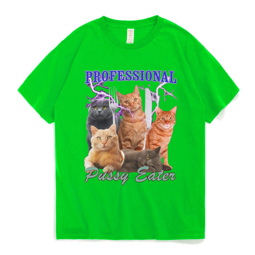 Professional Pussy Eater Funny Cat Lover T Shirt Men's