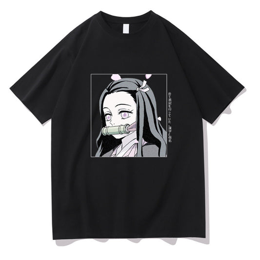 Demon Slayer Anime Print Short Sleeve Top